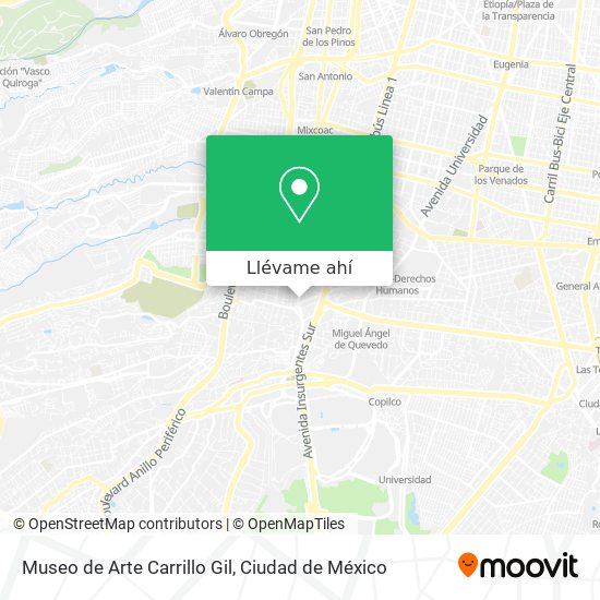 Mapa de Museo de Arte Carrillo Gil