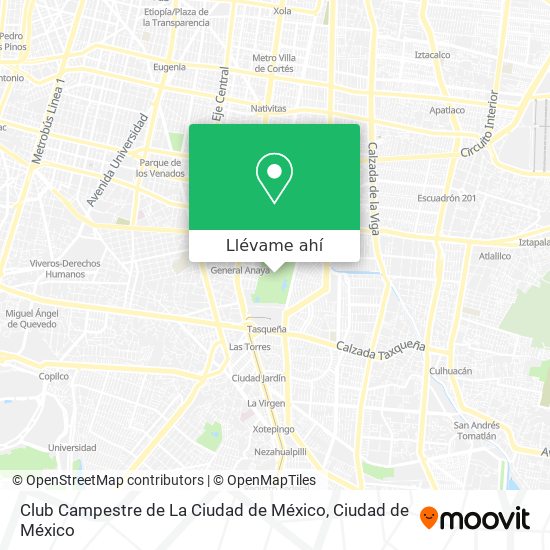 Mapa de Club Campestre de La Ciudad de México