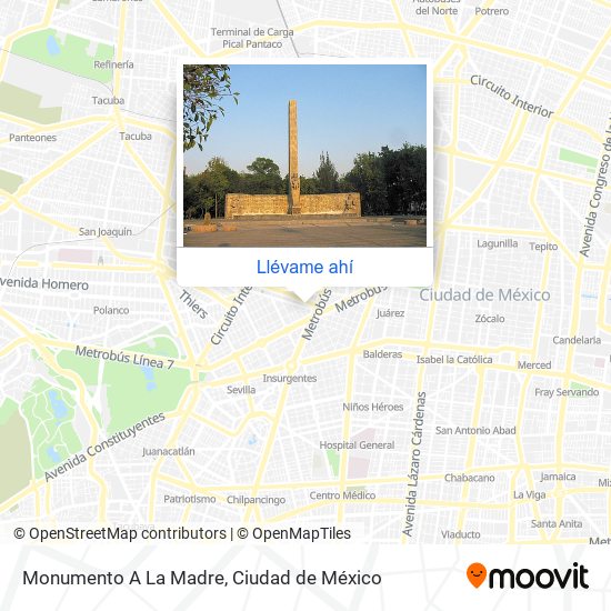 Mapa de Monumento A La Madre