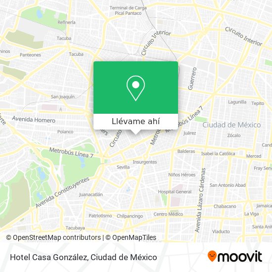 Mapa de Hotel Casa González