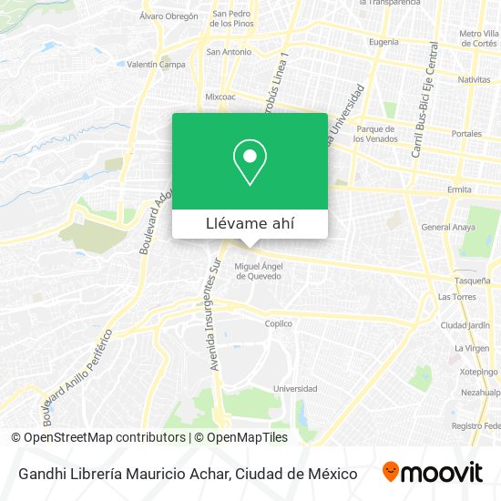Cómo llegar a Gandhi Librería Mauricio Achar en Alvaro Obregón en Autobús o  Metro?