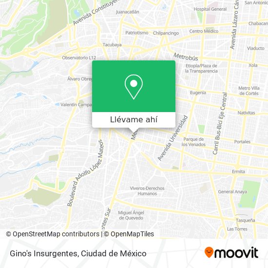 Mapa de Gino's Insurgentes