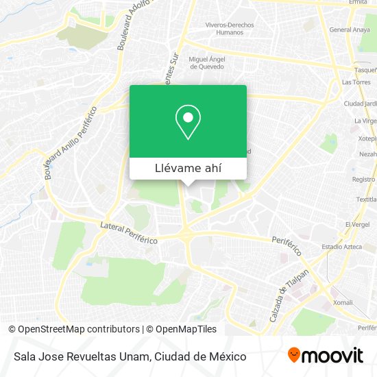 Mapa de Sala Jose Revueltas Unam