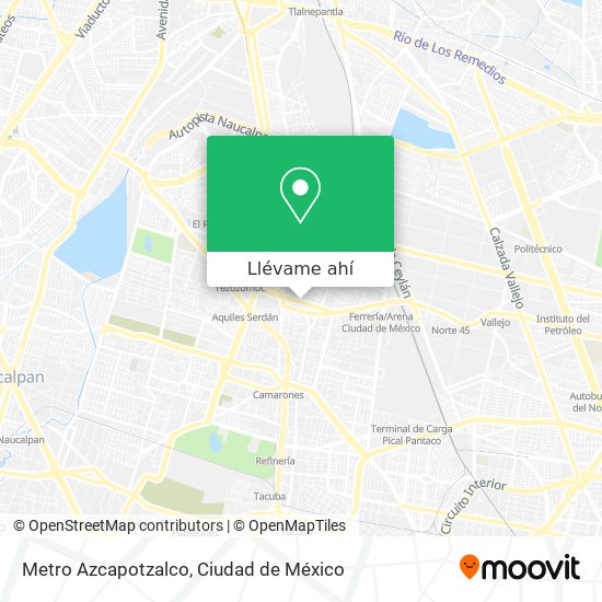 Mapa de Metro Azcapotzalco