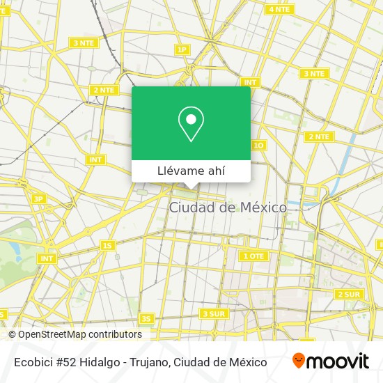Mapa de Ecobici #52 Hidalgo - Trujano
