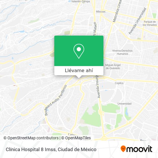 Mapa de Clínica Hospital 8 Imss
