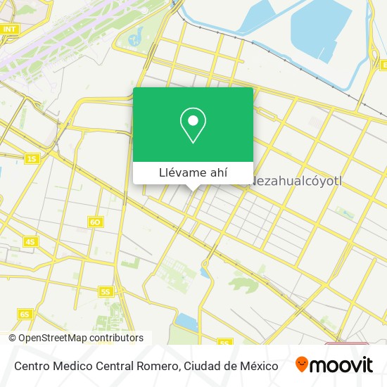 Mapa de Centro Medico Central Romero