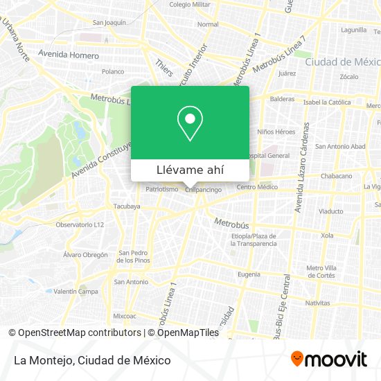 Mapa de La Montejo
