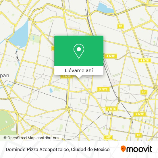 Mapa de Domino's Pizza Azcapotzalco