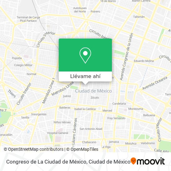 Mapa de Congreso de La Ciudad de México