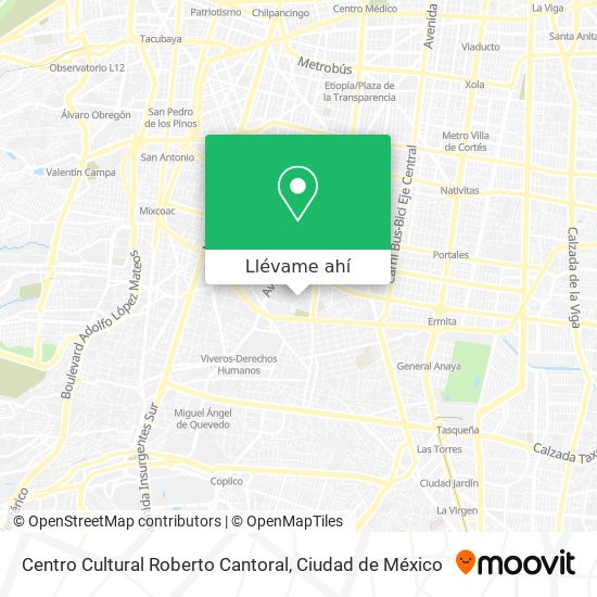 Mapa de Centro Cultural Roberto Cantoral