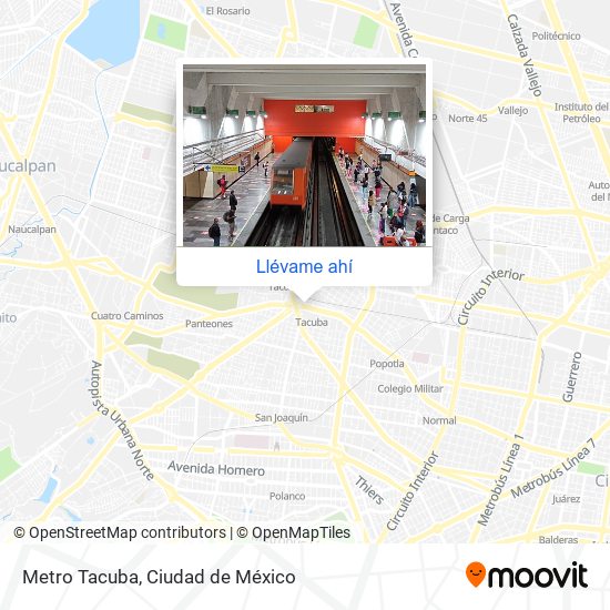 Mapa de Metro Tacuba