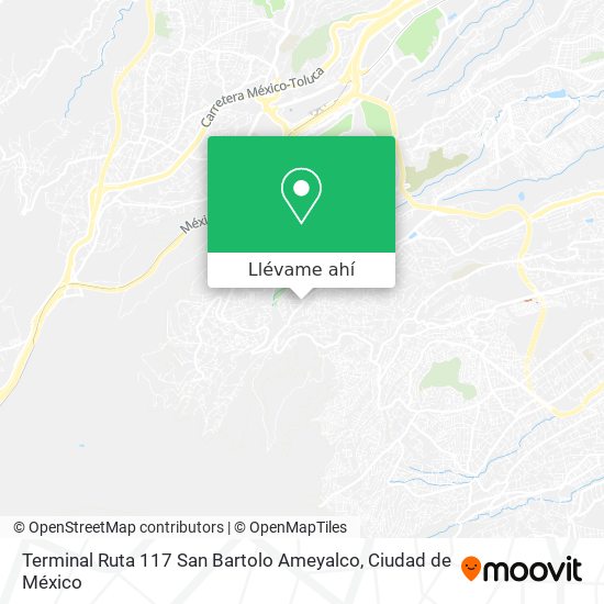 Cómo llegar a Terminal Ruta 117 San Bartolo Ameyalco en Huixquilucan en  Autobús?