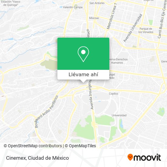 Mapa de Cinemex