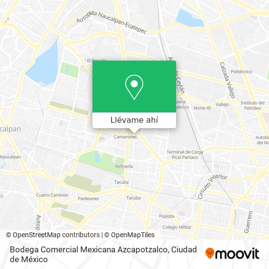Mapa de Bodega Comercial Mexicana Azcapotzalco