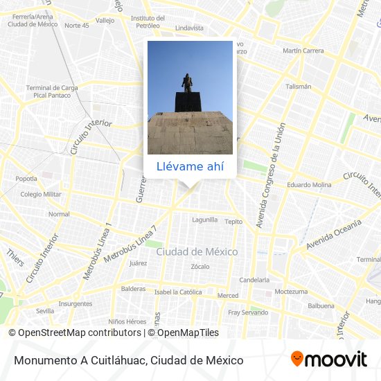Mapa de Monumento A Cuitláhuac