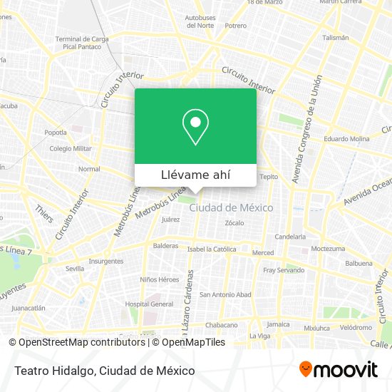 Mapa de Teatro Hidalgo