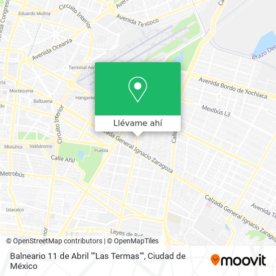 Mapa de Balneario 11 de Abril ""Las Termas""