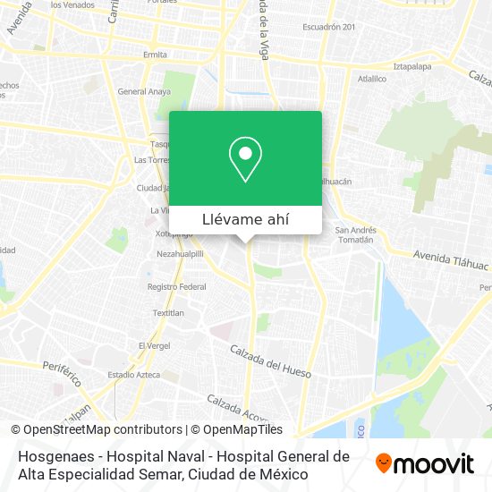 Mapa de Hosgenaes - Hospital Naval - Hospital General de Alta Especialidad Semar