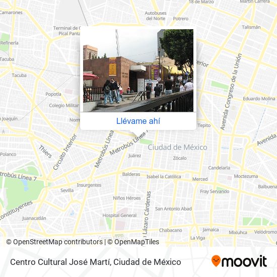 Mapa de Centro Cultural José Martí