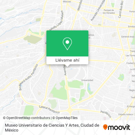 Mapa de Museo Universitario de Ciencias Y Artes