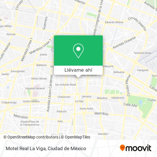 Mapa de Motel Real La Viga