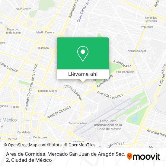 Mapa de Area de Comidas, Mercado San Juan de Aragón Sec. 2