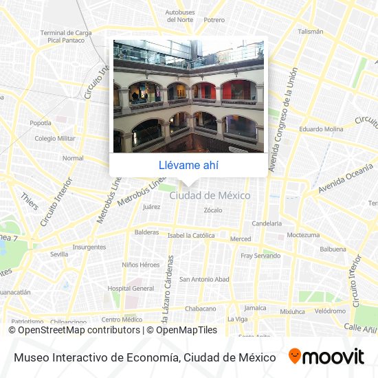 Mapa de Museo Interactivo de Economía