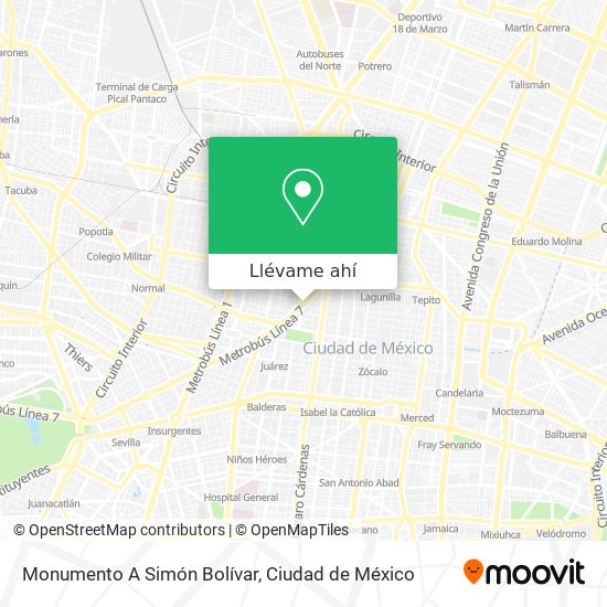 Mapa de Monumento A Simón Bolívar