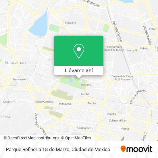 Mapa de Parque Refinería 18 de Marzo