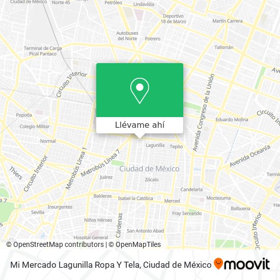 Mapa de Mi Mercado Lagunilla Ropa Y Tela