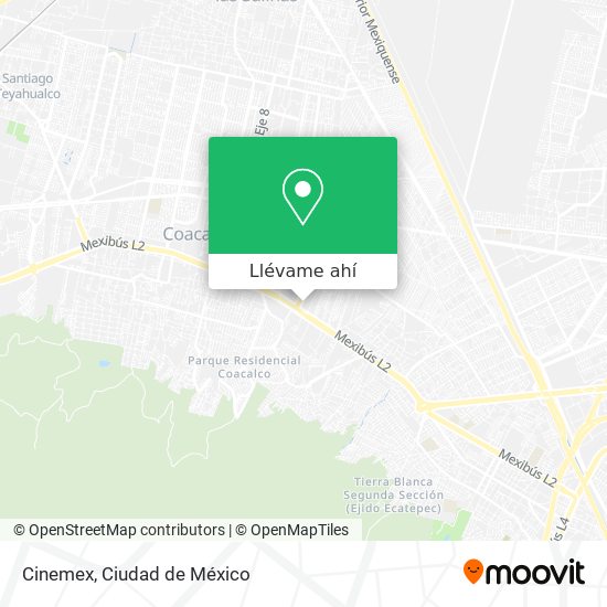 Mapa de Cinemex