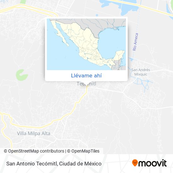 Mapa de San Antonio Tecómitl