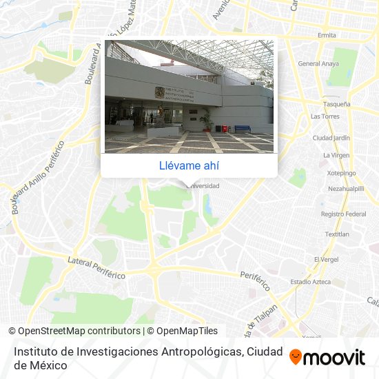 Mapa de Instituto de Investigaciones Antropológicas