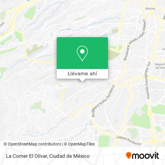 Mapa de La Comer El Olivar