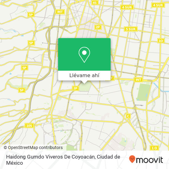 Mapa de Haidong Gumdo Viveros De Coyoacán