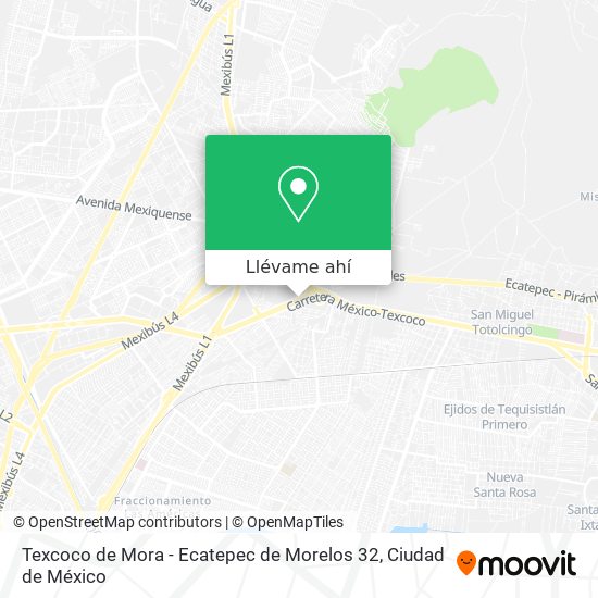 Mapa de Texcoco de Mora - Ecatepec de Morelos 32