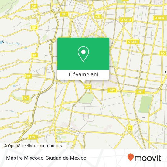 Mapa de Mapfre Mixcoac