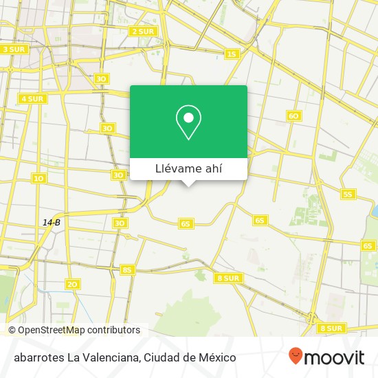 Mapa de abarrotes La Valenciana