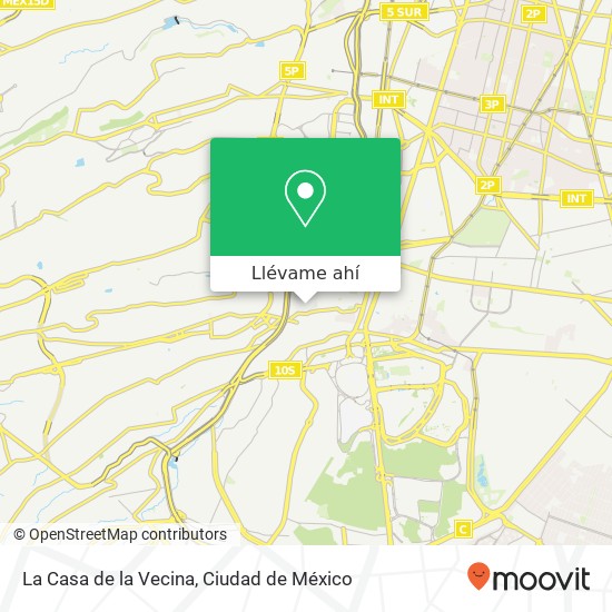 Mapa de La Casa de la Vecina, Calle Puebla 207 Progreso 01080 Álvaro Obregón, Ciudad de México