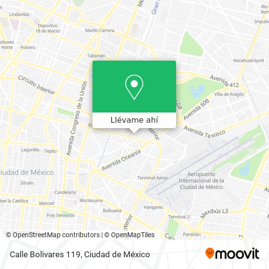 Mapa de Calle Bolivares 119