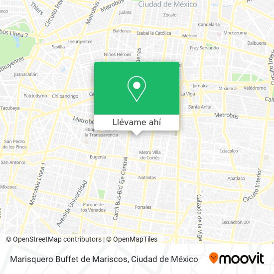 Cómo llegar a Marisquero Buffet de Mariscos en Miguel Hidalgo en Autobús o  Metro?