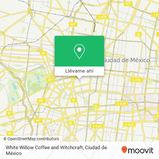 Mapa de White Willow Coffee and Witchcraft, Orizaba Roma Norte 06700 Cuauhtémoc, Ciudad de México