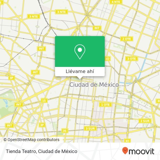 Mapa de Tienda Teatro, Centro 06010 Cuauhtémoc, Ciudad de México