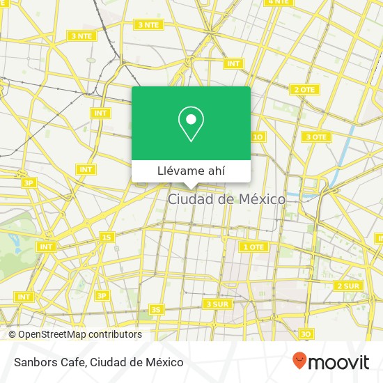 Mapa de Sanbors Cafe, Avenida Juárez Centro 06010 Cuauhtémoc, Ciudad de México