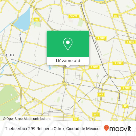 Mapa de Thebeerbox 299 Refinería Cdmx, Avenida Azcapotzalco Claveria 02080 Azcapotzalco, Ciudad de México