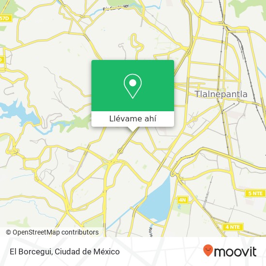 Mapa de El Borcegui, Boulevard Manuel Ávila Camacho San Lucas Tepetlacalco 54055 Tlalnepantla de Baz, México