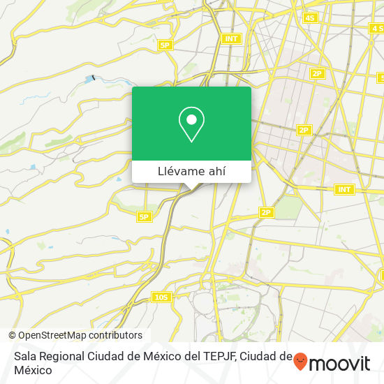 Mapa de Sala Regional Ciudad de México del TEPJF