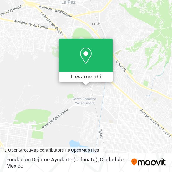 Mapa de Fundación Dejame Ayudarte  (orfanato)
