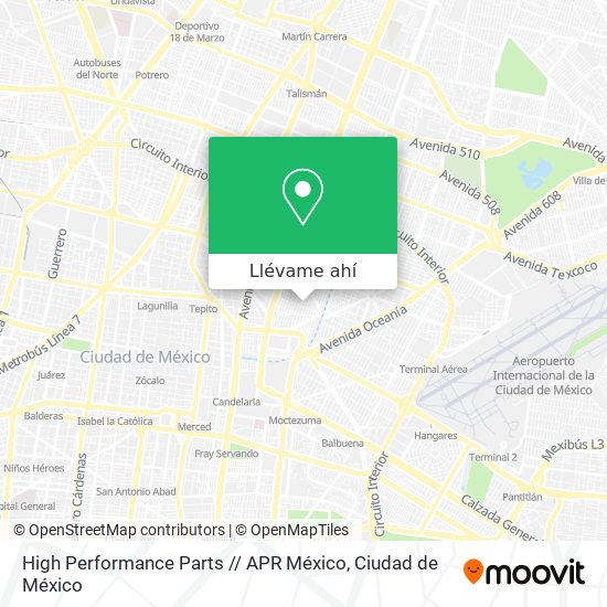 Mapa de High Performance Parts // APR México